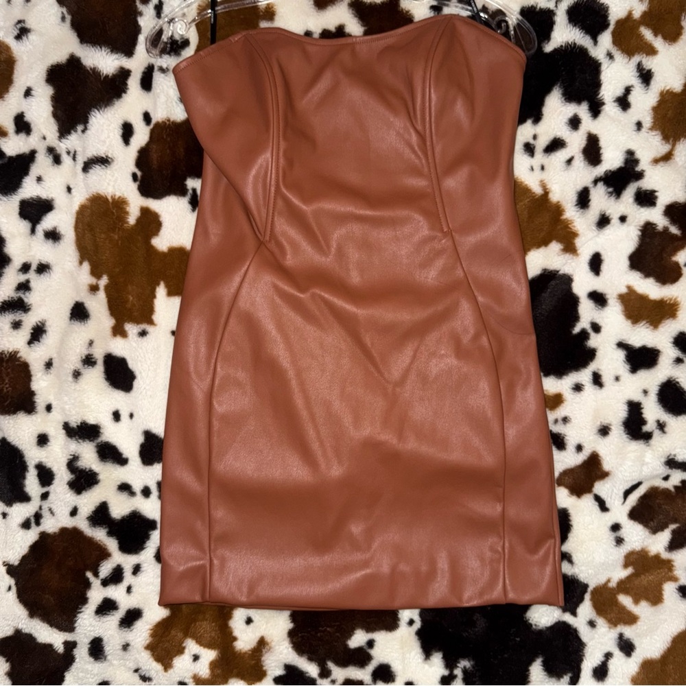 Forever 21 Brown Strapless Bodycon Dress Cocktail